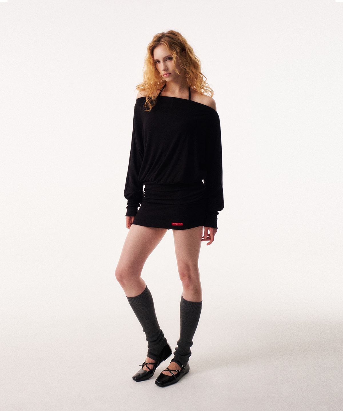 레코딩하우스(RECORDINGHOUSE) [W] REC OFF-SHOULDER ONE PIECE [BLACK]