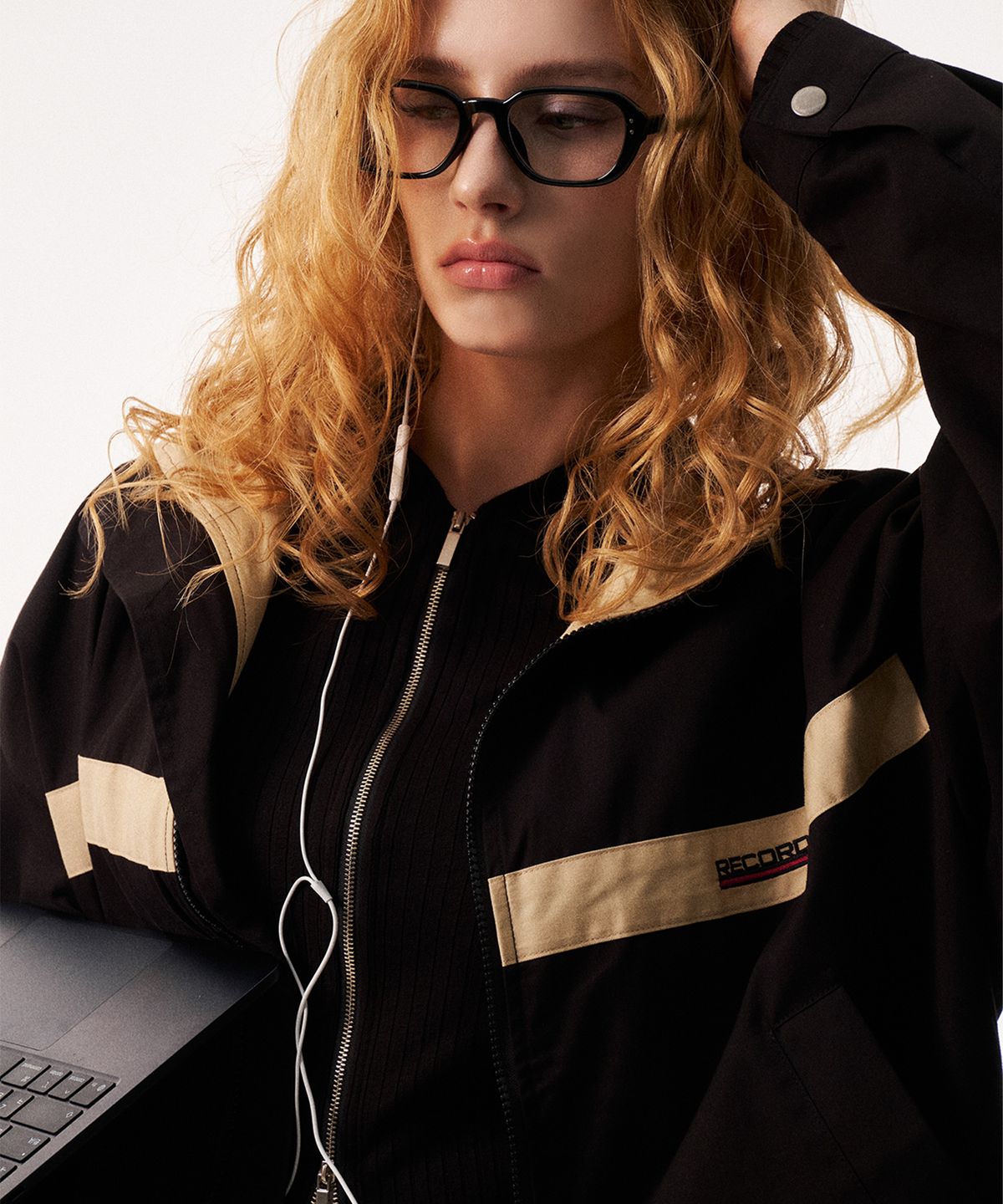 레코딩하우스(RECORDINGHOUSE) [W] REC TRACK JACKET [BLACK]