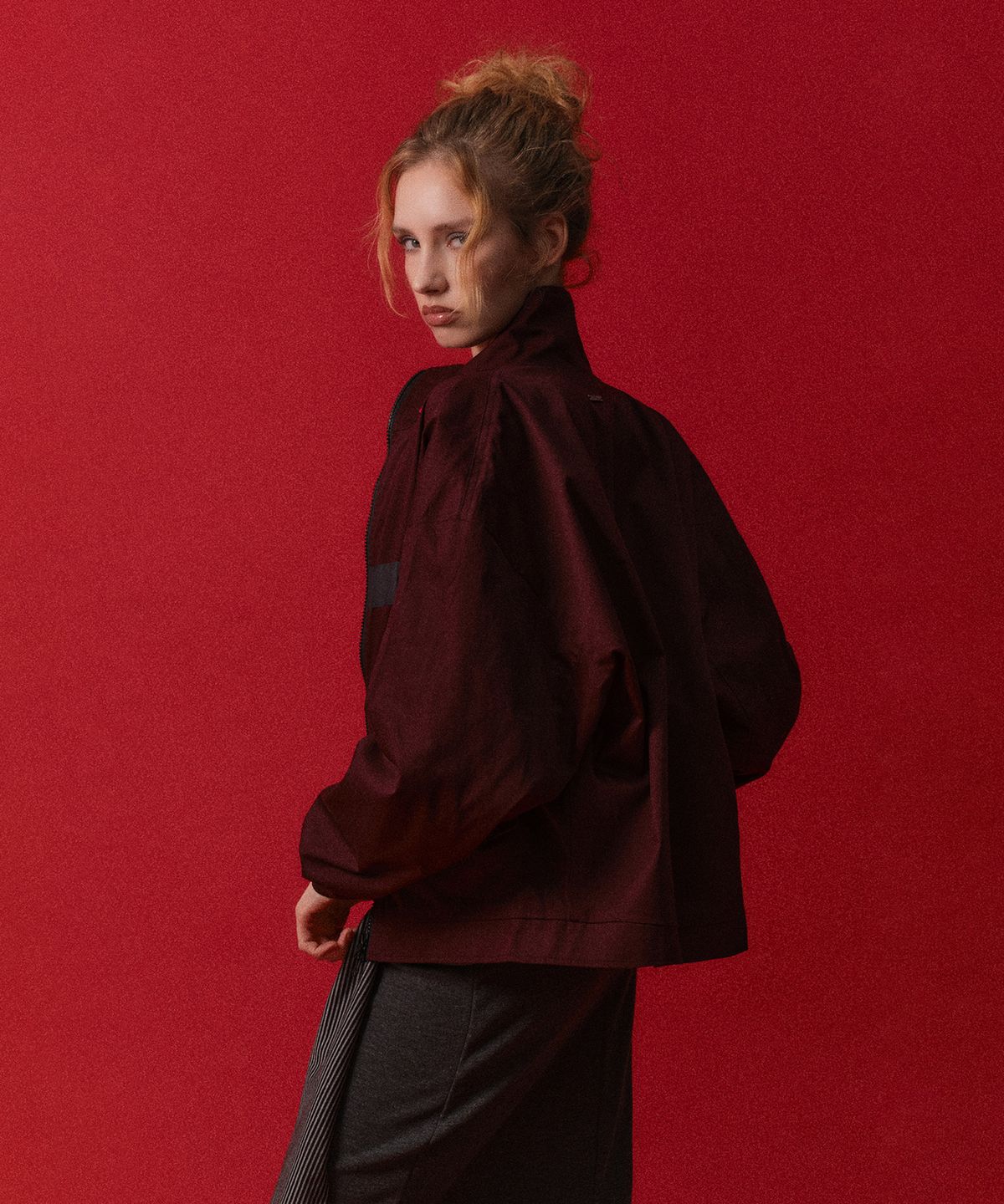 레코딩하우스(RECORDINGHOUSE) [W] REC TRACK JACKET [BURGUNDY]