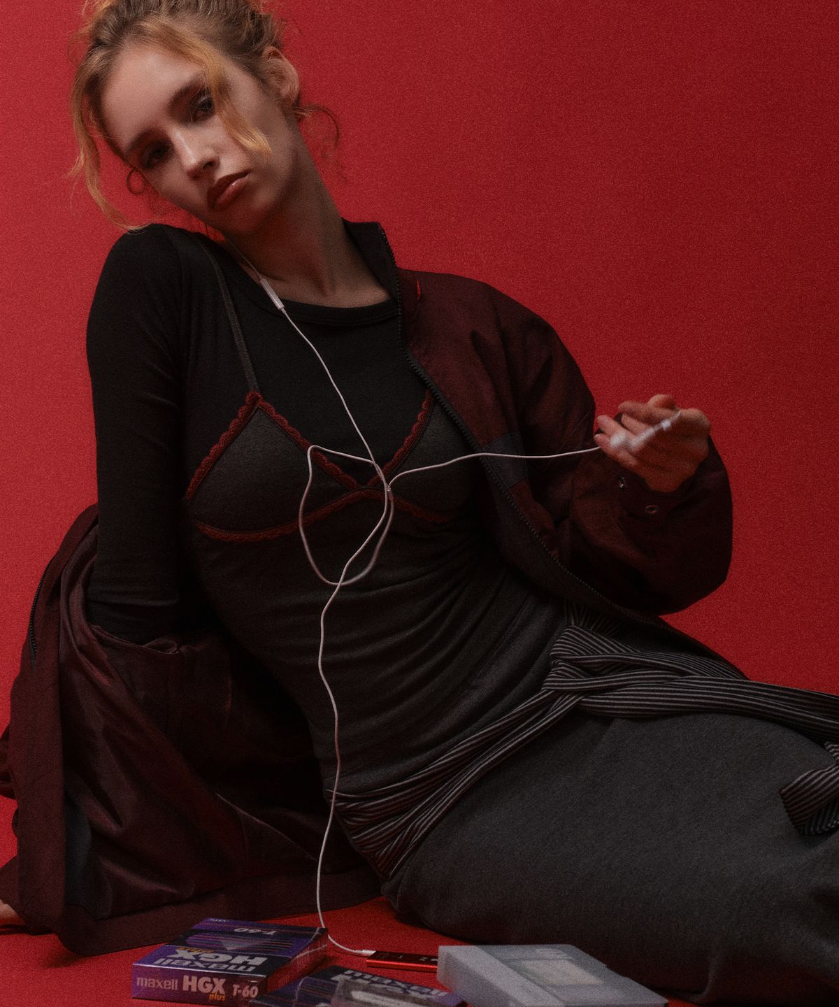 레코딩하우스(RECORDINGHOUSE) [W] REC TRACK JACKET [BURGUNDY]
