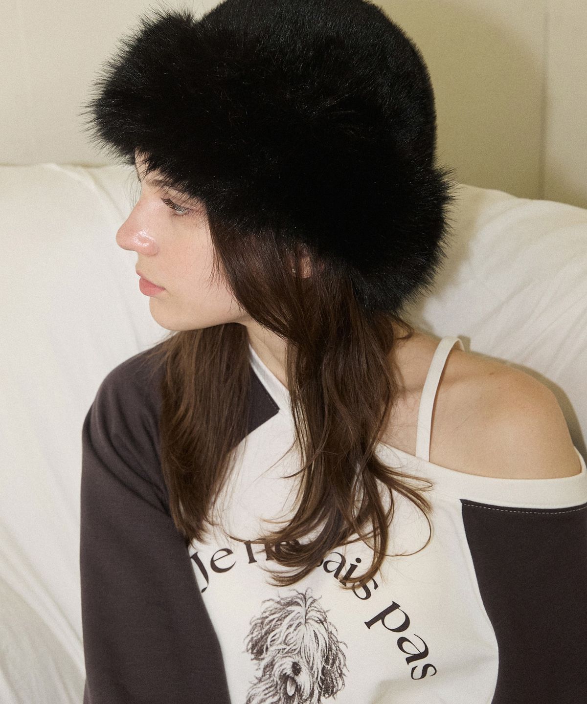 어다울(ADAUL) Winter cloud fur bucket hat - 5color
