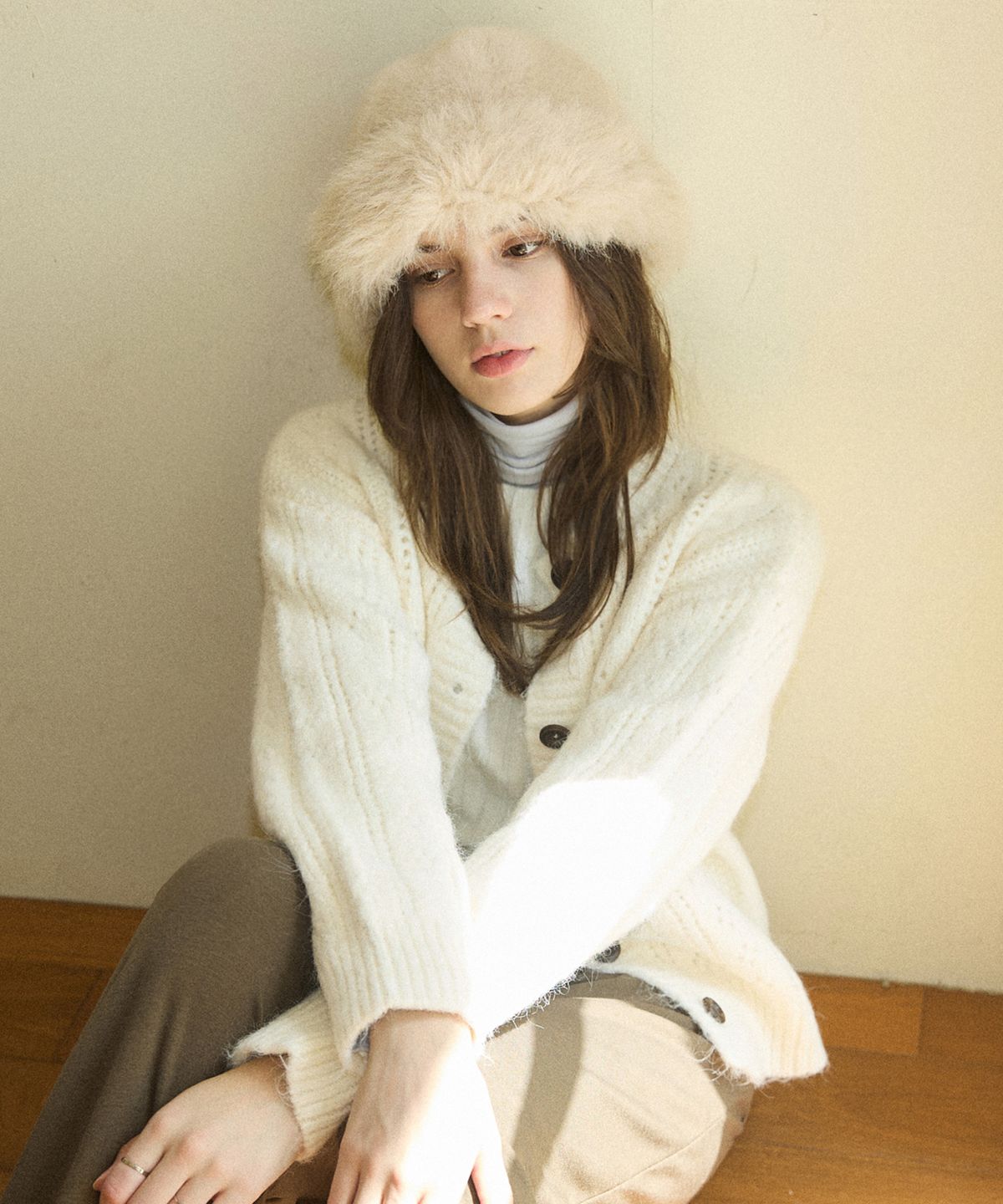 어다울(ADAUL) Winter cloud fur bucket hat - 5color