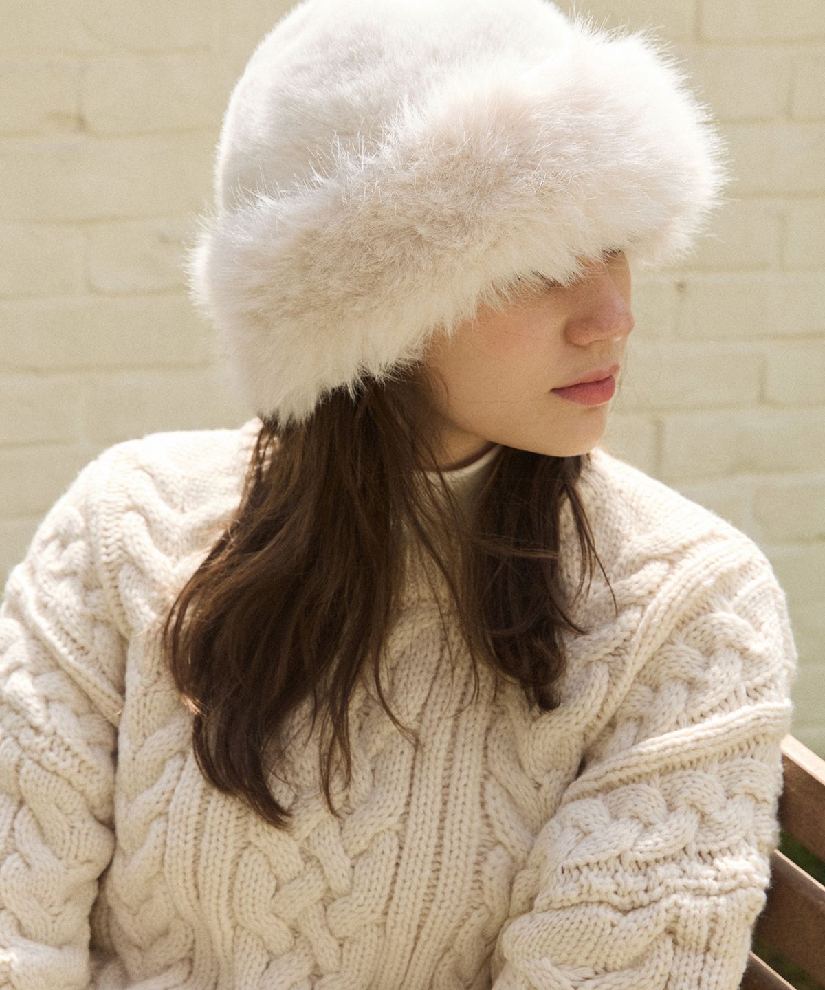 어다울(ADAUL) Winter cloud fur bucket hat - 5color