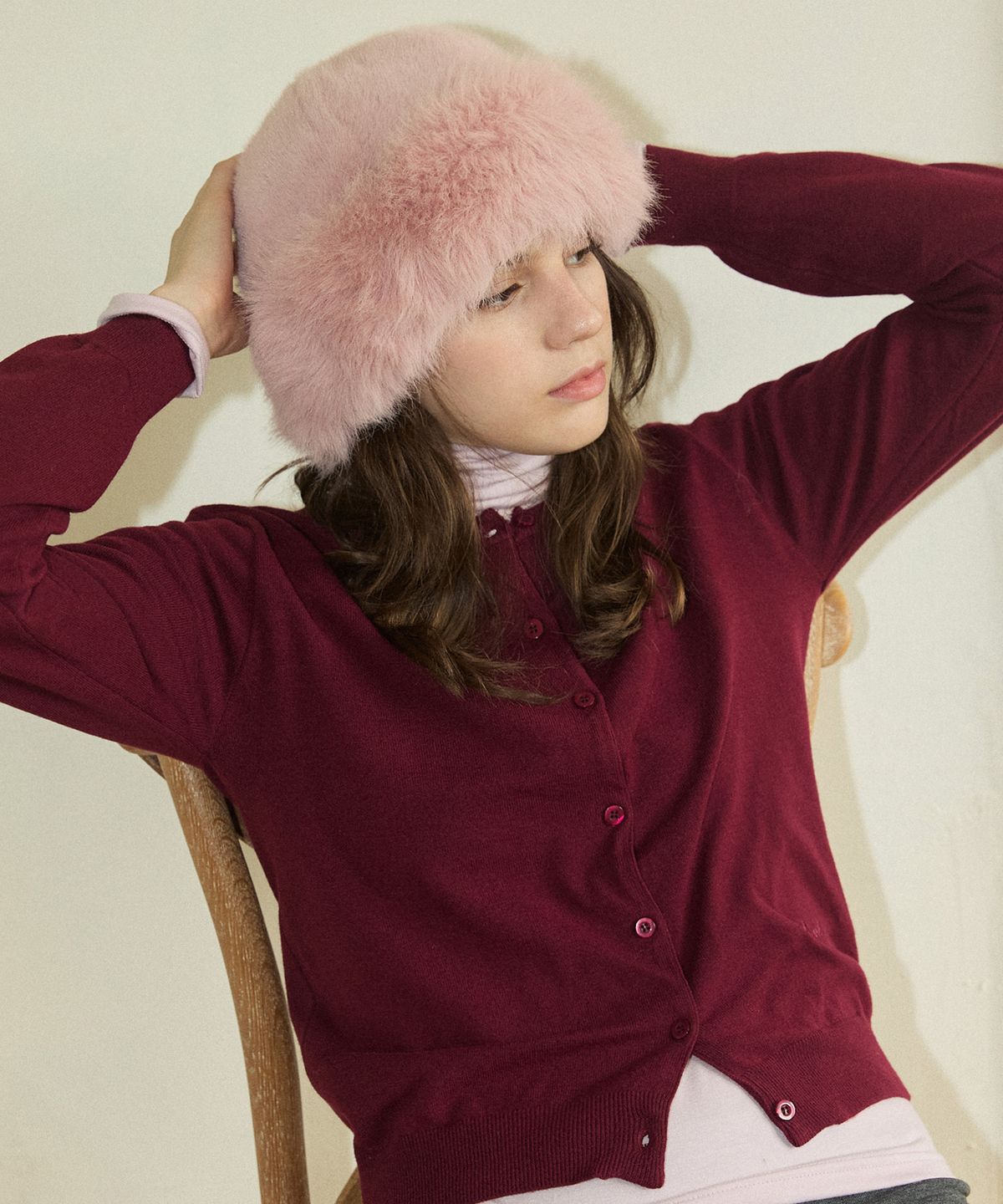 어다울(ADAUL) Winter cloud fur bucket hat - 5color