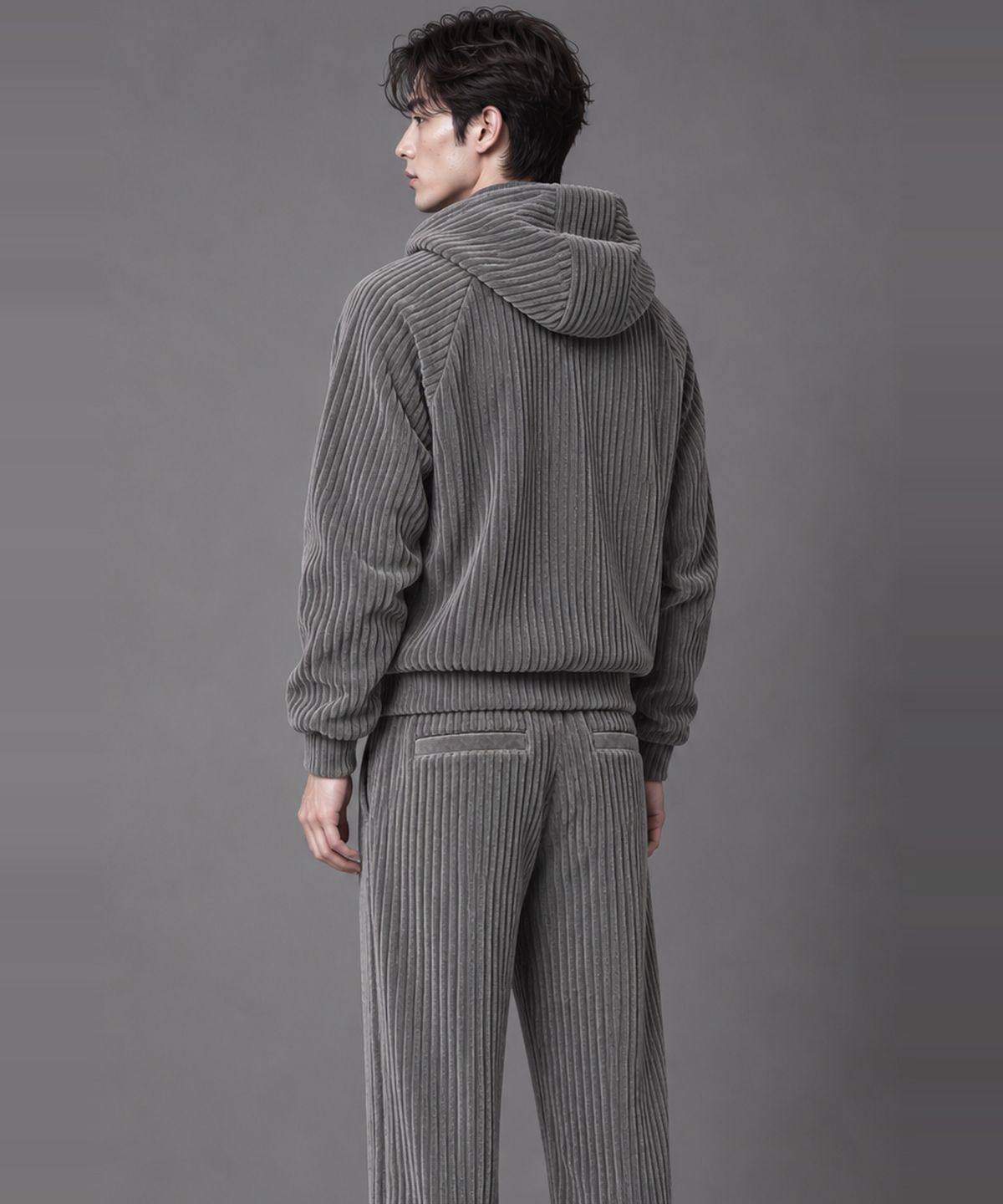 커스텀어스(CUSTOMUS) 남자 코듀로이 후드집업 점퍼 겨울 골덴 자켓 CXS26WKHJA01 GRY