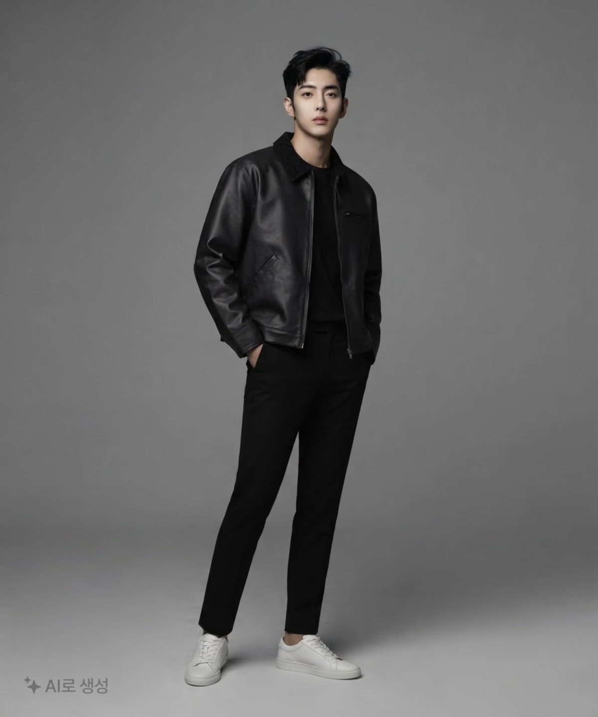 키뮤어(KIIMUIR) 비건 레더 워크 자켓 M