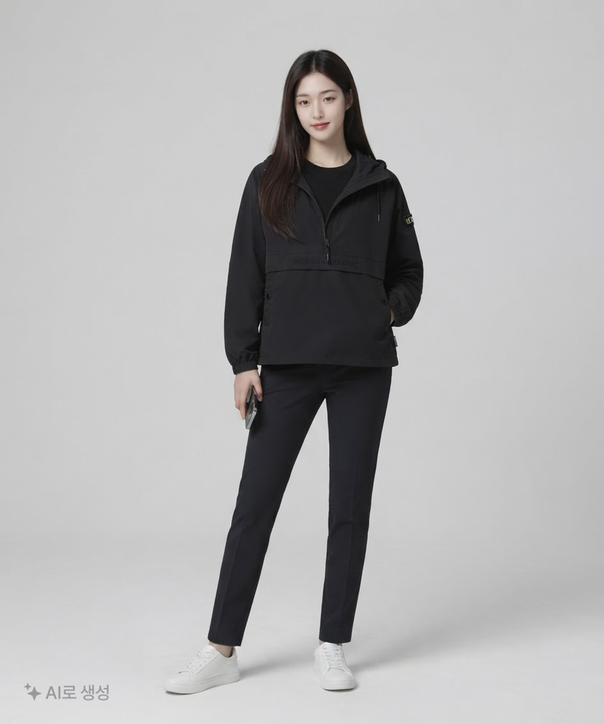 내셔널지오그래픽(NATIONALGEOGRAPHIC) N231WFT080 여성 시그너스 우븐 스트레치 트레이닝 아노락 점퍼 CARBON S