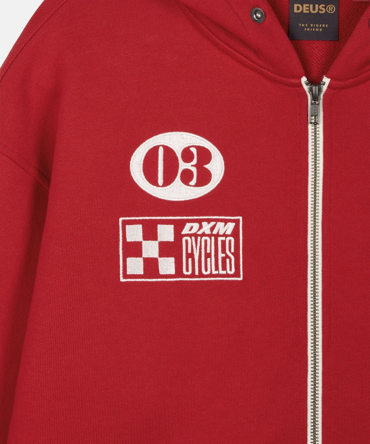 데우스 엑스 마키나(DEUS EX MACHINA) Custom Zip Hoodie_Red