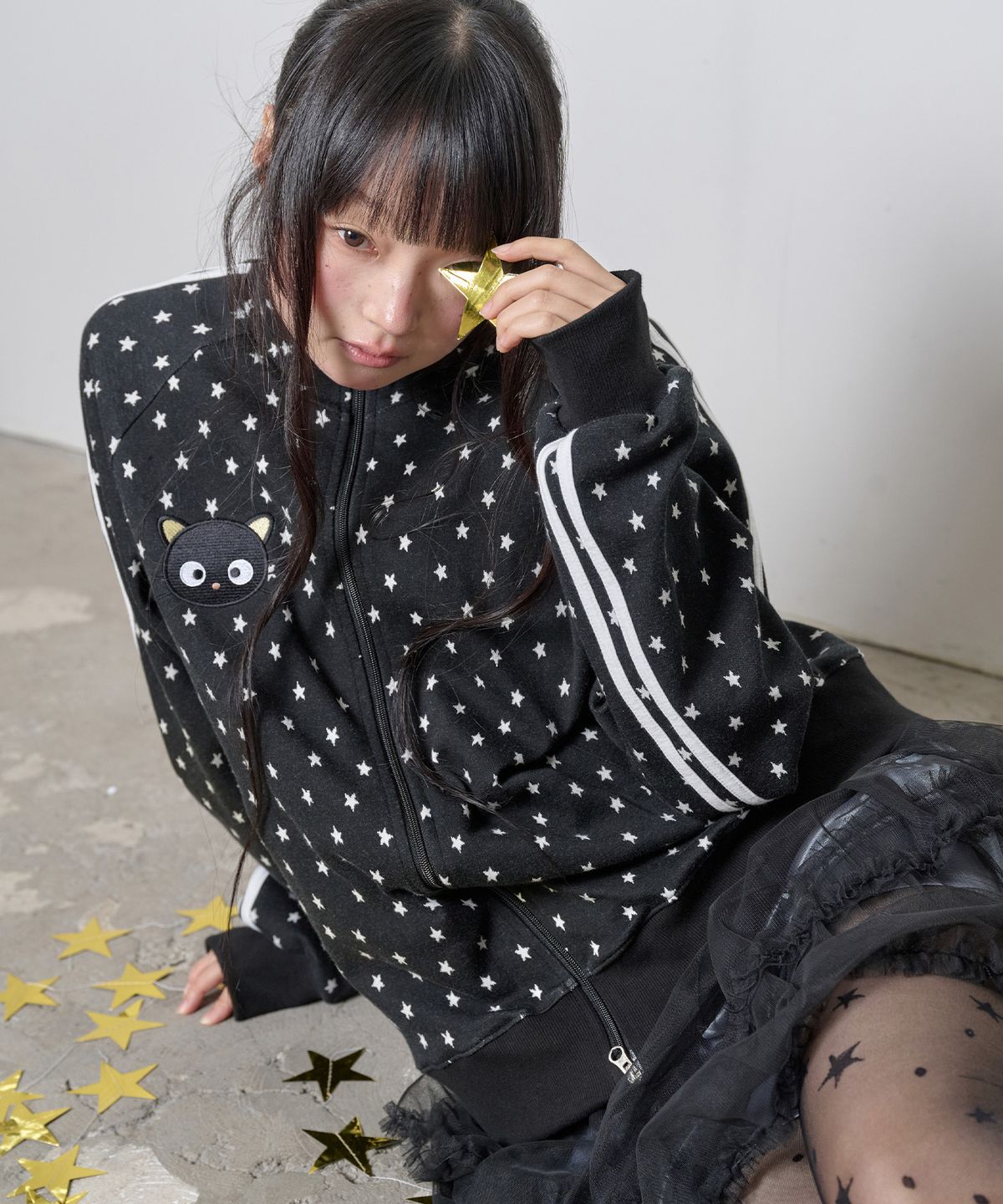 잇자바이브(ITZAVIBE) CHOCOCAT STAR TRACK JACKET