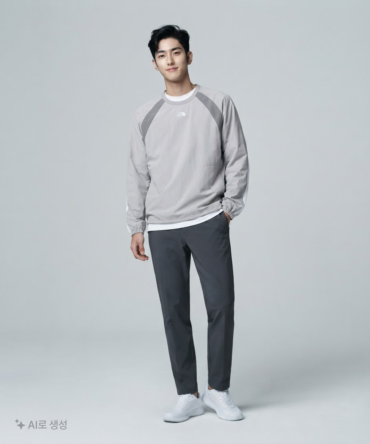 노스페이스(THE NORTH FACE) NM5MQ53K 화이트라벨 밴든 우븐 크루넥 110