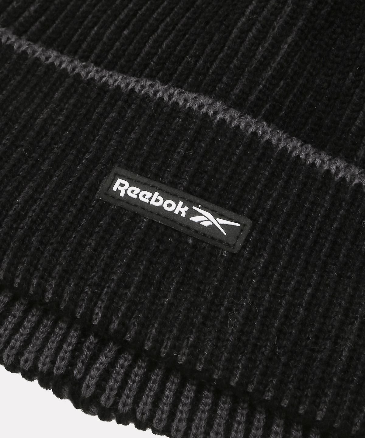 리복(REEBOK) 자수 투톤 비니 - 블랙