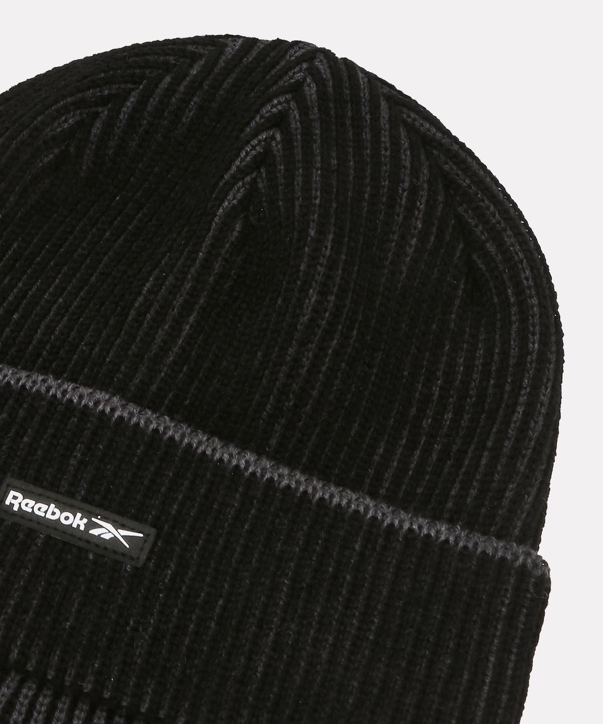 리복(REEBOK) 자수 투톤 비니 - 블랙