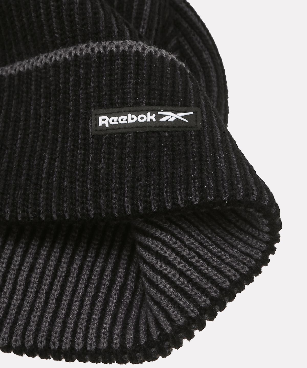 리복(REEBOK) 자수 투톤 비니 - 블랙