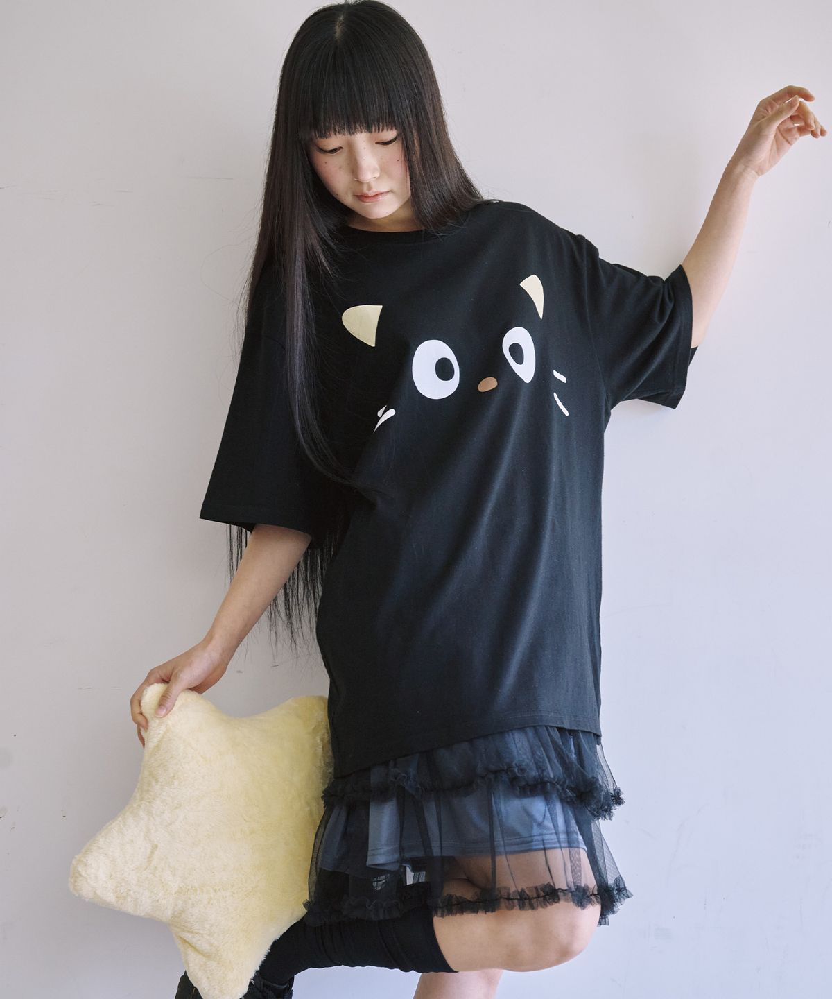 잇자바이브(ITZAVIBE) CHOCOCAT FACE T SHIRT