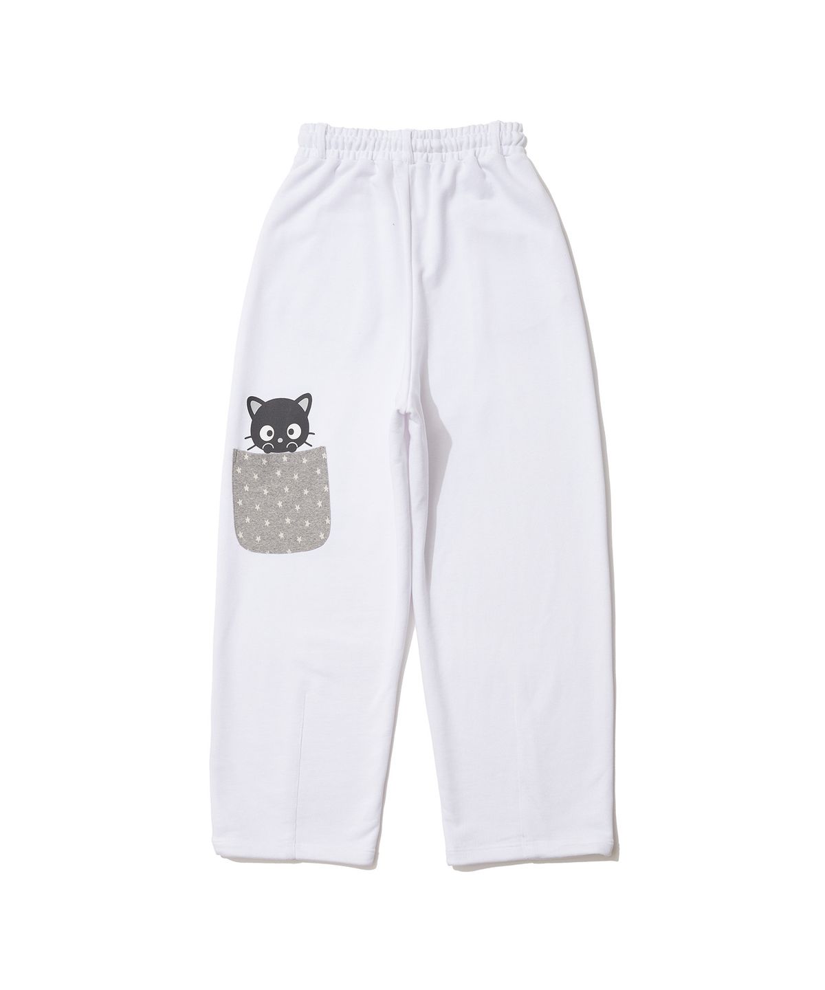 잇자바이브(ITZAVIBE) CHOCOCAT STAR POCKET PANTS - WHITE