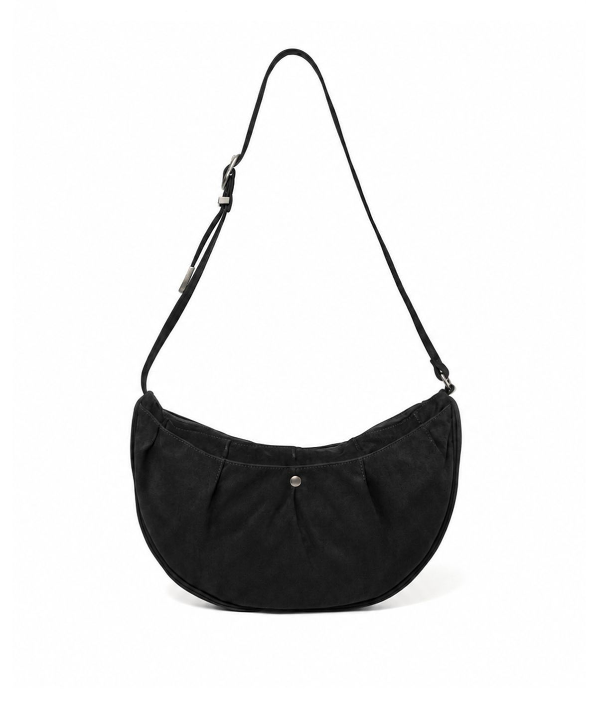 낫포너드(NOT4NERD) Shirred Suede Hobo Bag - Black