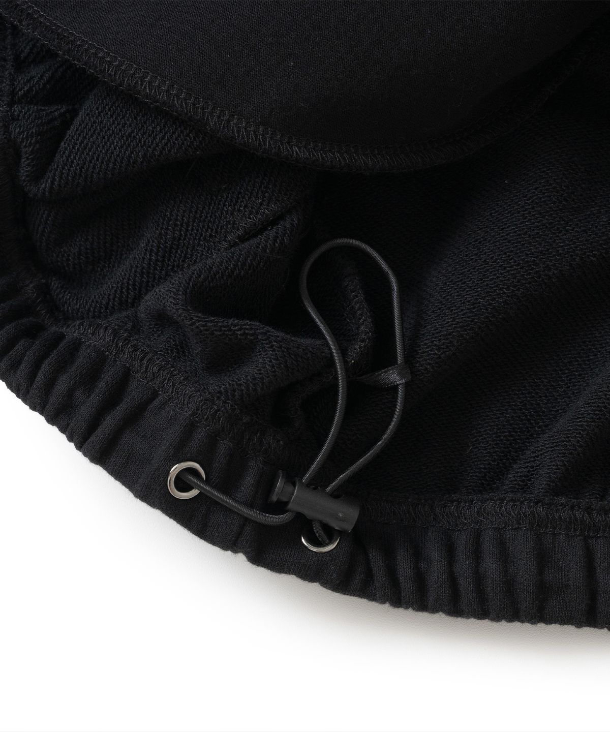 낫포너드(NOT4NERD) Elbow Patch Raglan Half Zip Up - Black