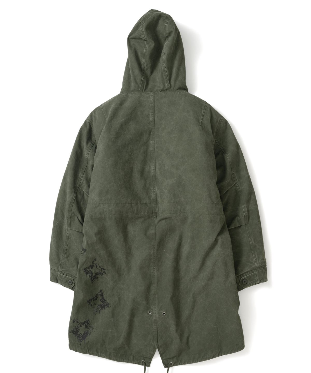 낫포너드(NOT4NERD) Circle Symbol Utility Fishtail Parka - Khaki