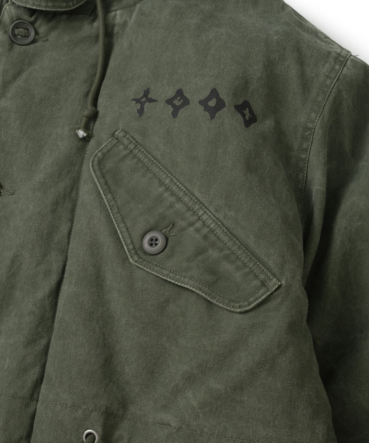 낫포너드(NOT4NERD) Circle Symbol Utility Fishtail Parka - Khaki