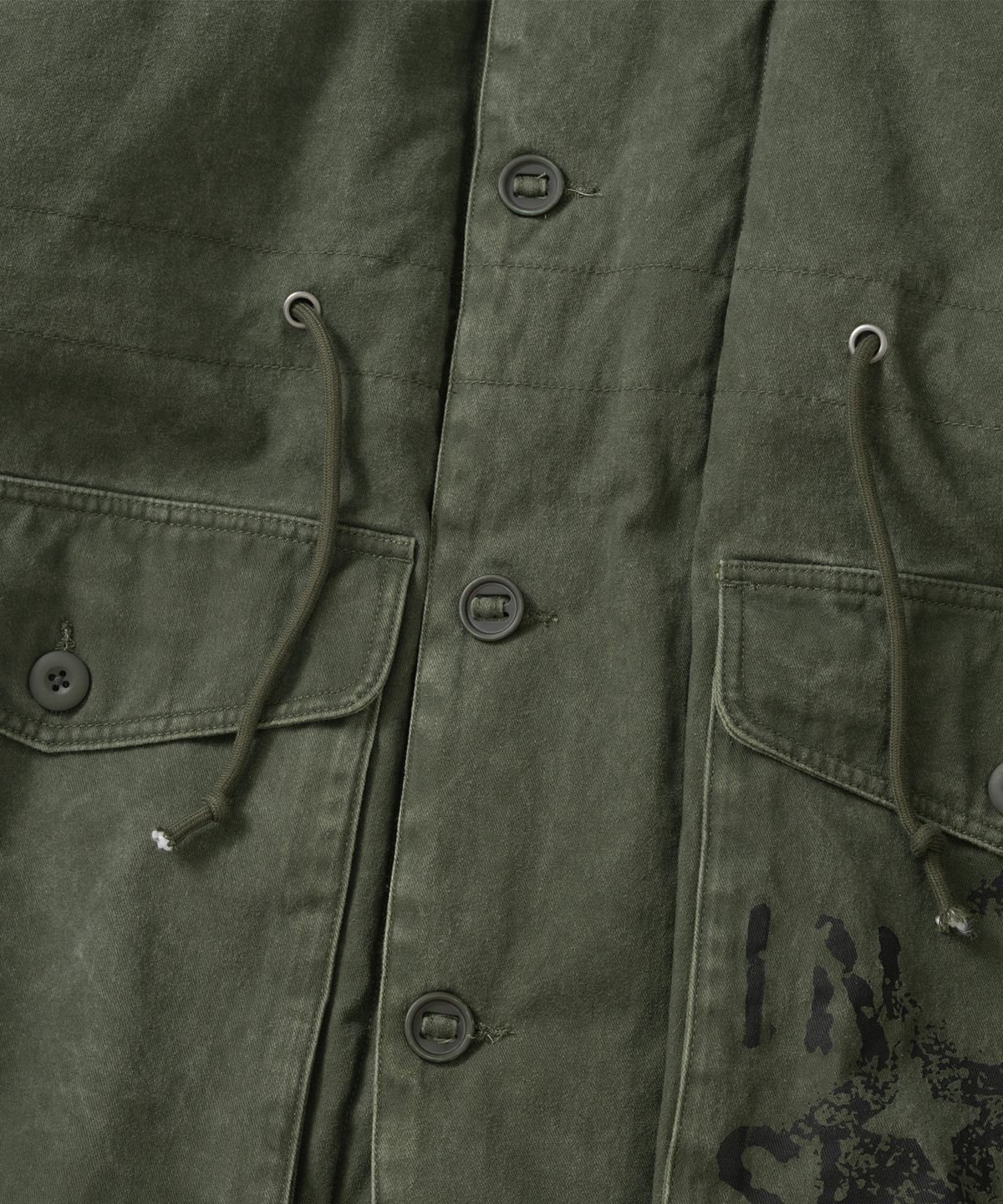 낫포너드(NOT4NERD) Circle Symbol Utility Fishtail Parka - Khaki