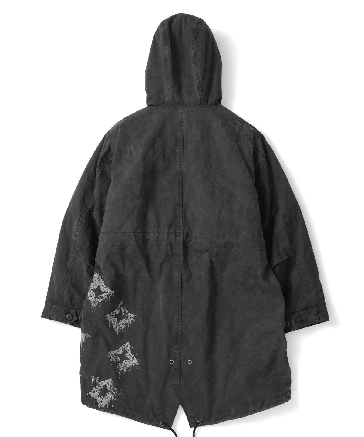낫포너드(NOT4NERD) Circle Symbol Utility Fishtail Parka - Black