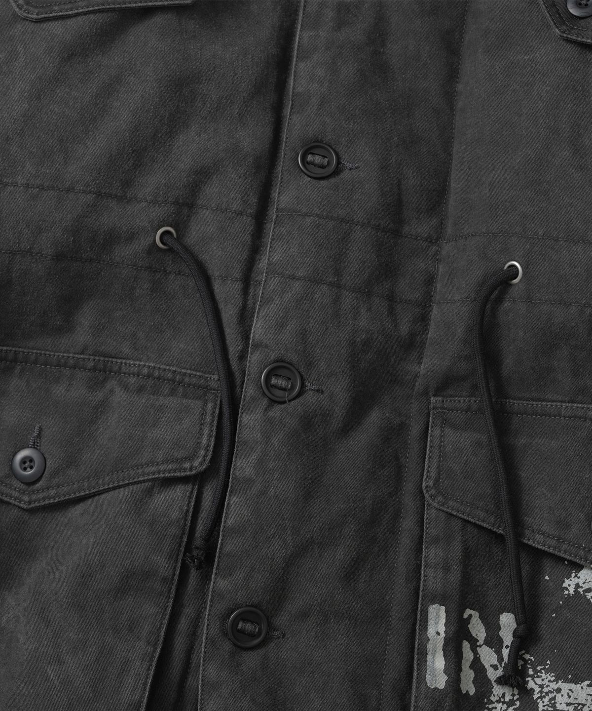 낫포너드(NOT4NERD) Circle Symbol Utility Fishtail Parka - Black