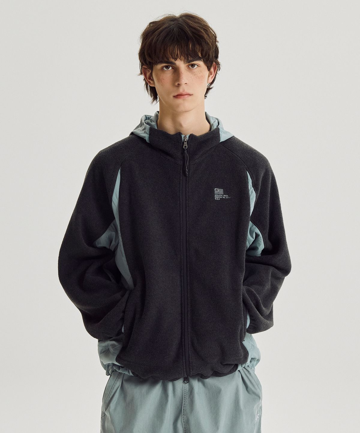 뉴발란스(NEW BALANCE) NBMDG41903 / UNI 플라잉 AEROHEAT 플리스 우븐 믹스 유틸리티 자켓 (MINT)