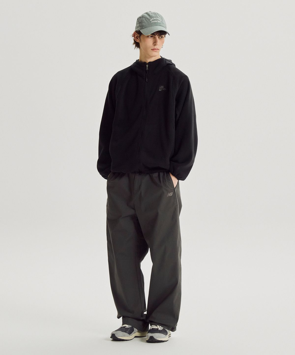 뉴발란스(NEW BALANCE) NBMDG41903 / UNI 플라잉 AEROHEAT 플리스 우븐 믹스 유틸리티 자켓 (BLACK)