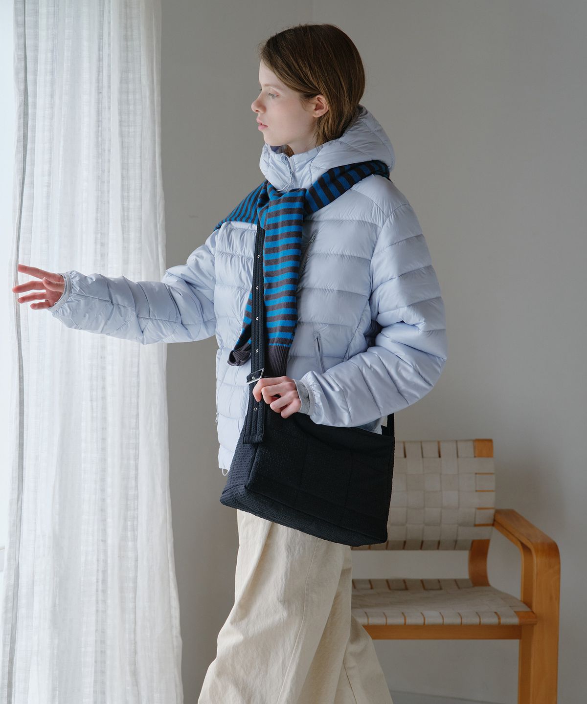 무쿠앤에보니(MUCU AND EBONY) Comfy Padding Cross Bag (3way) _ Black