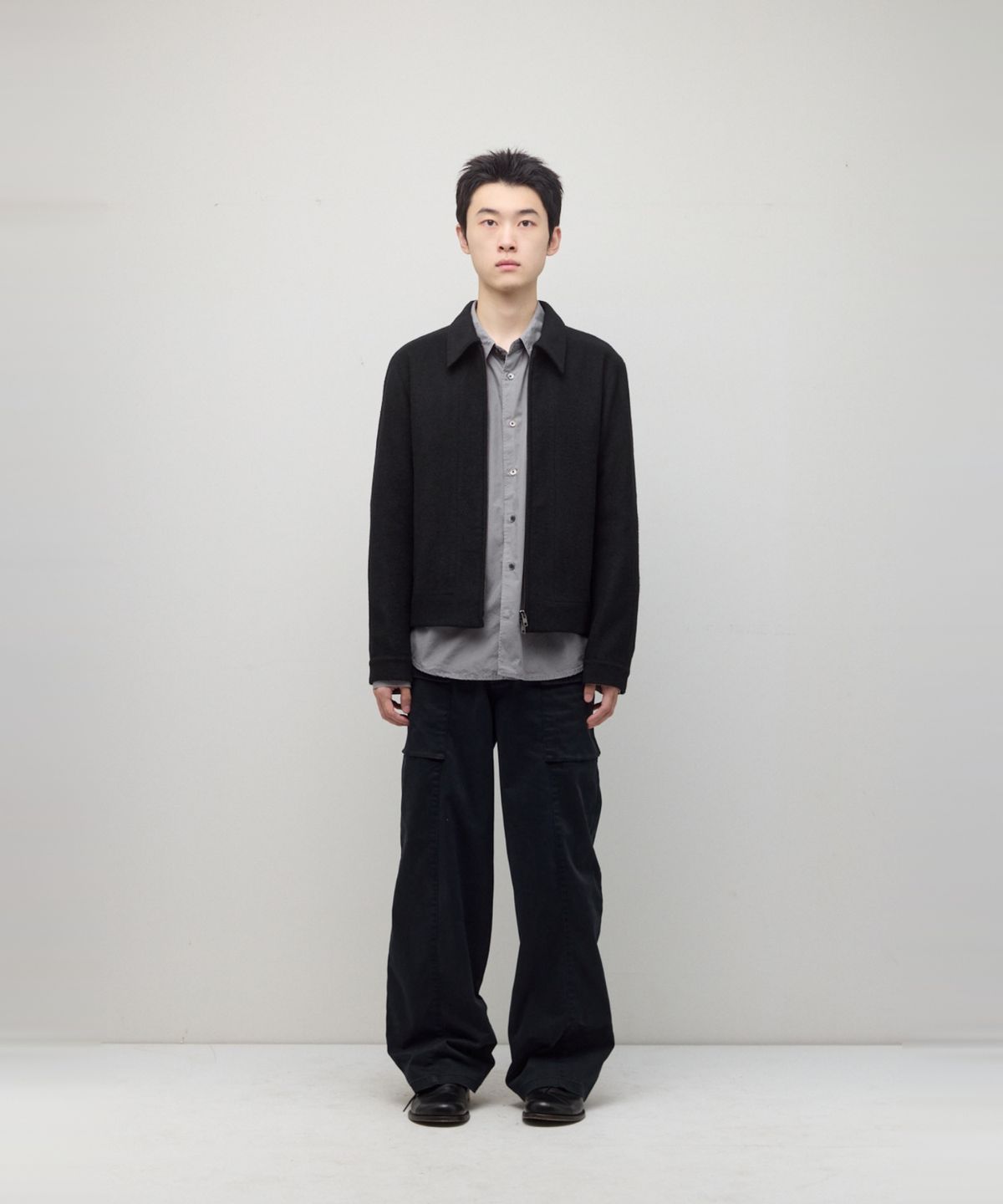 해칭룸(HATCHINGROOM) Drizzler Jacket Gauze Wool Black