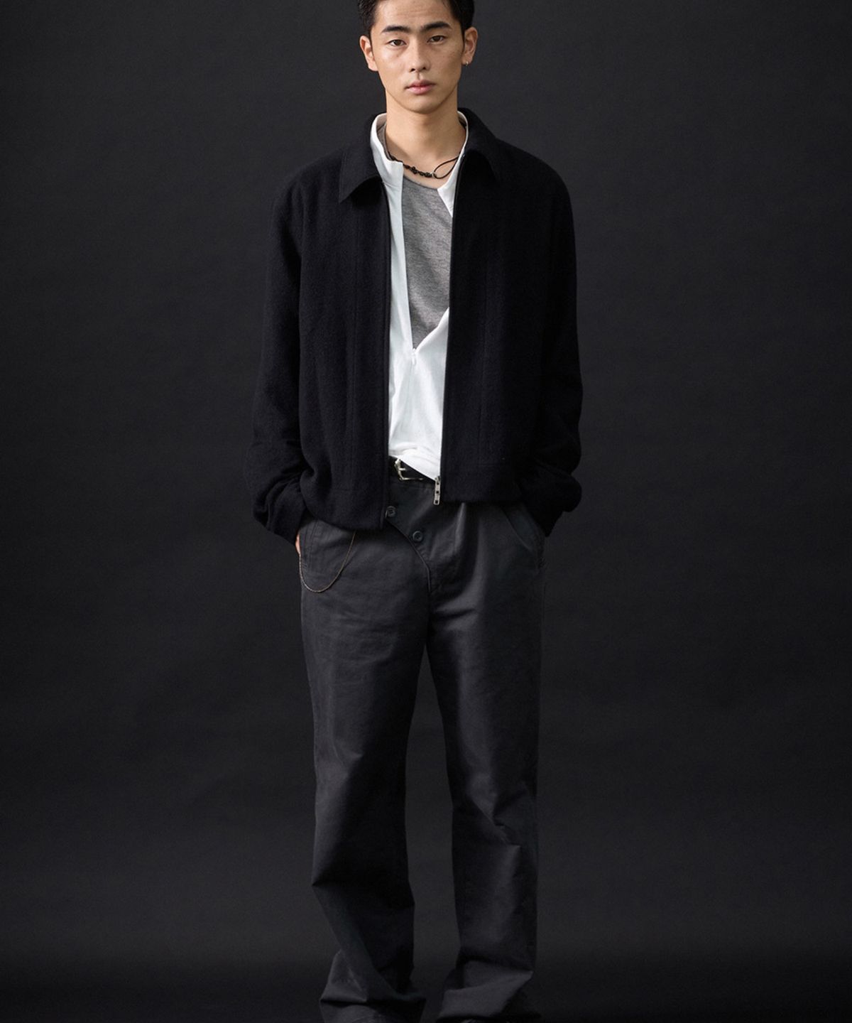 해칭룸(HATCHINGROOM) Drizzler Jacket Gauze Wool Black