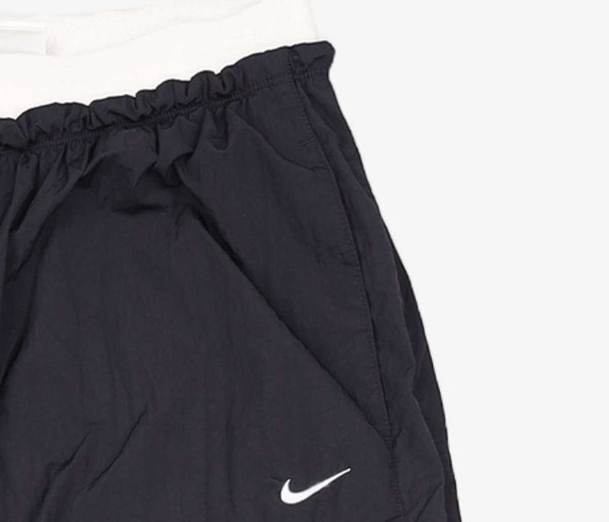 나이키(NIKE) 스포츠웨어 루즈 핏 하이웨이스트 패러슈트 팬츠 W - 블랙:초크:화이트 / IF0335-010 M
