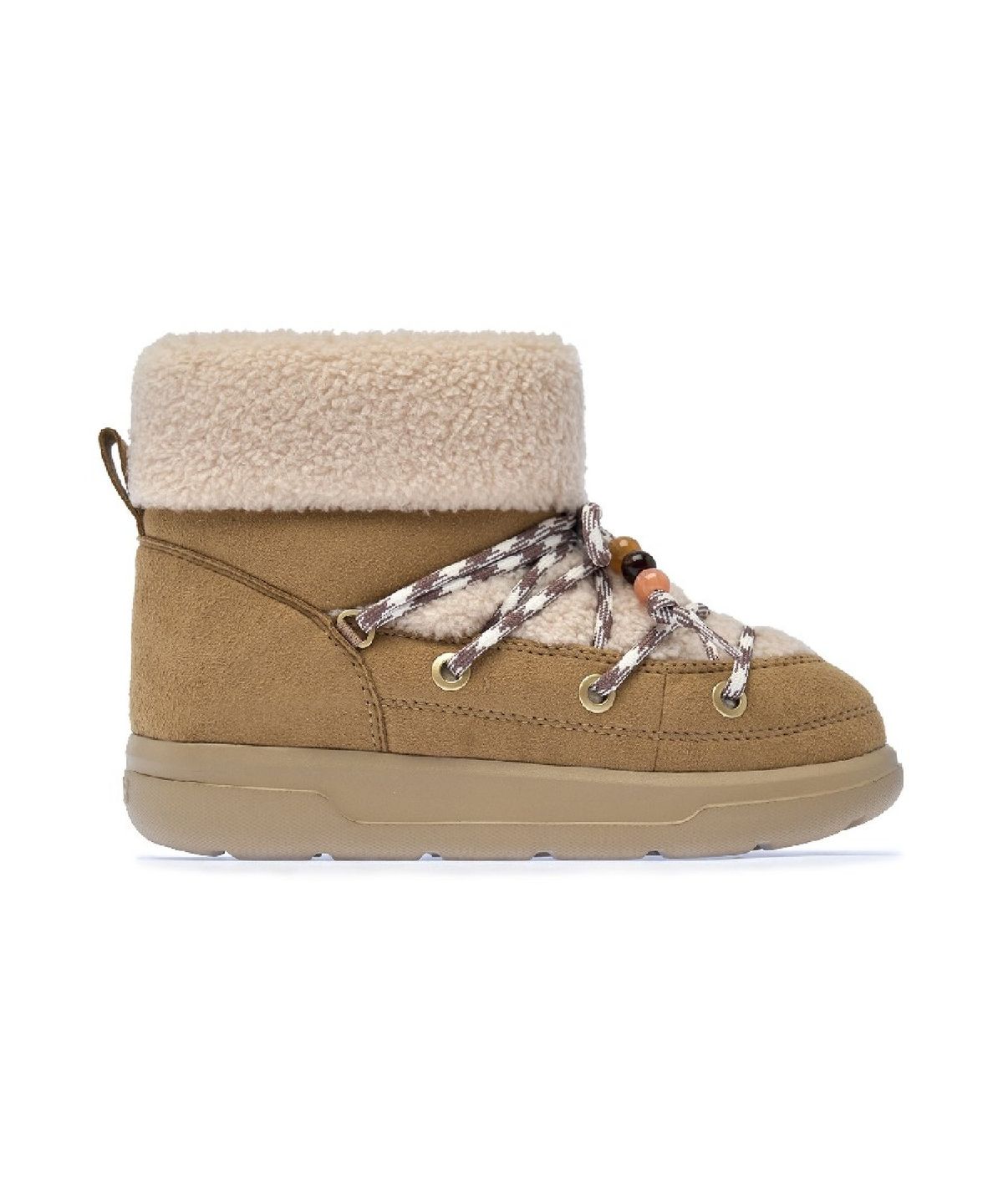 엠엘비(MLB) 레이스업 플리스 부츠 NY (Beige)