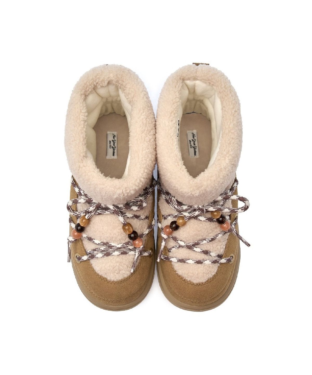엠엘비(MLB) 레이스업 플리스 부츠 NY (Beige)