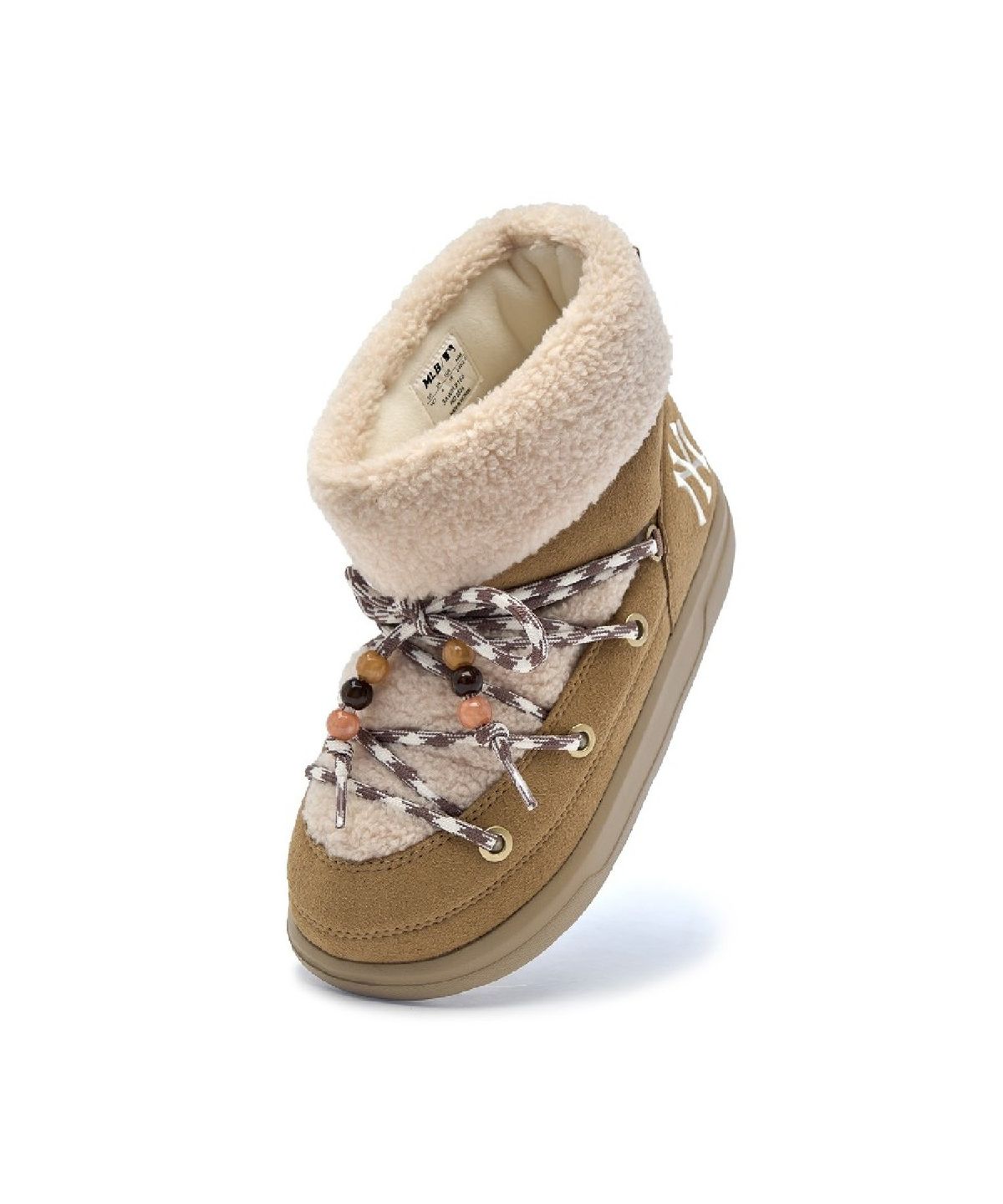엠엘비(MLB) 레이스업 플리스 부츠 NY (Beige)