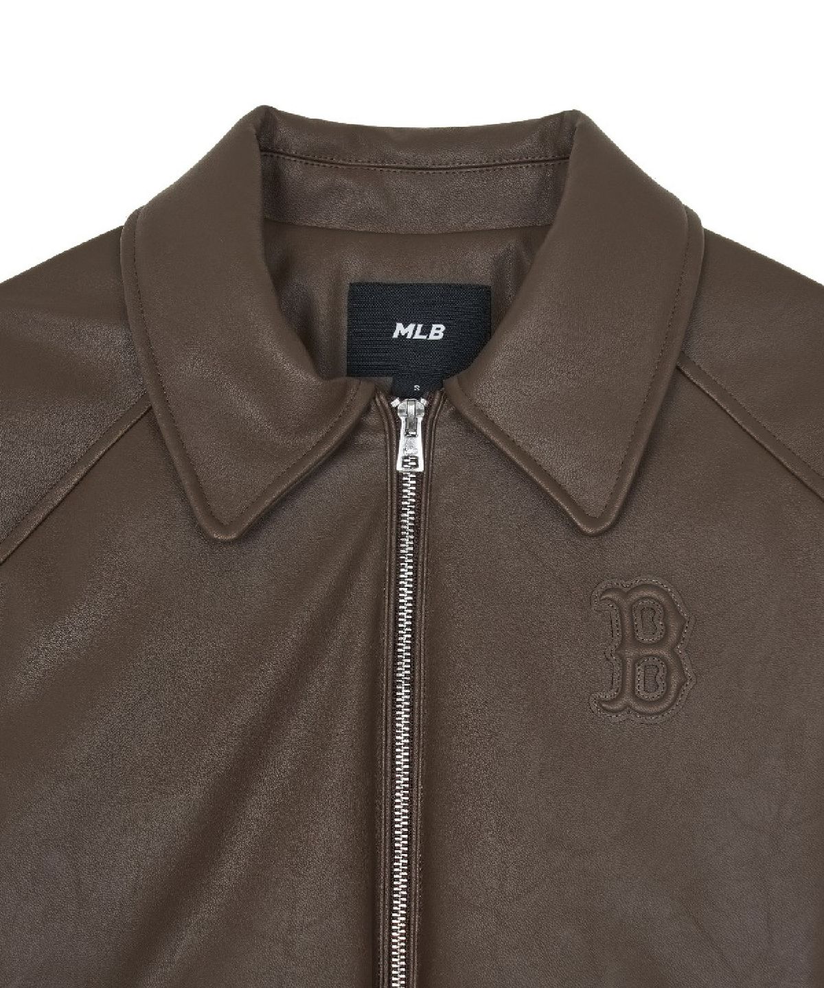 엠엘비(MLB) 여성 빈티지 페이크 레더 크롭패딩 BOS (D.Brown)