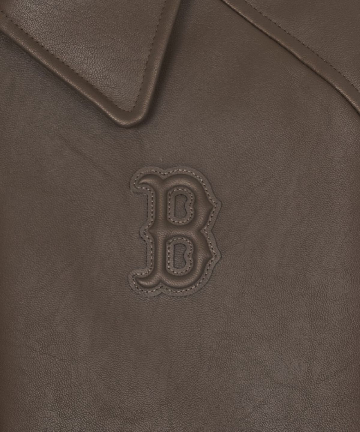 엠엘비(MLB) 여성 빈티지 페이크 레더 크롭패딩 BOS (D.Brown)