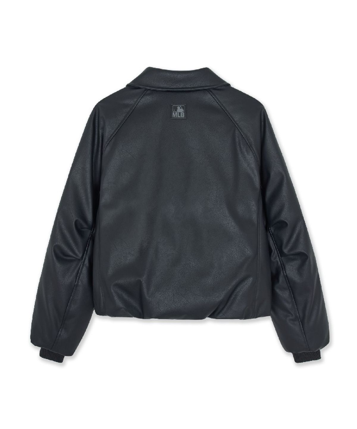 엠엘비(MLB) 여성 빈티지 페이크 레더 크롭패딩 NY (Black)