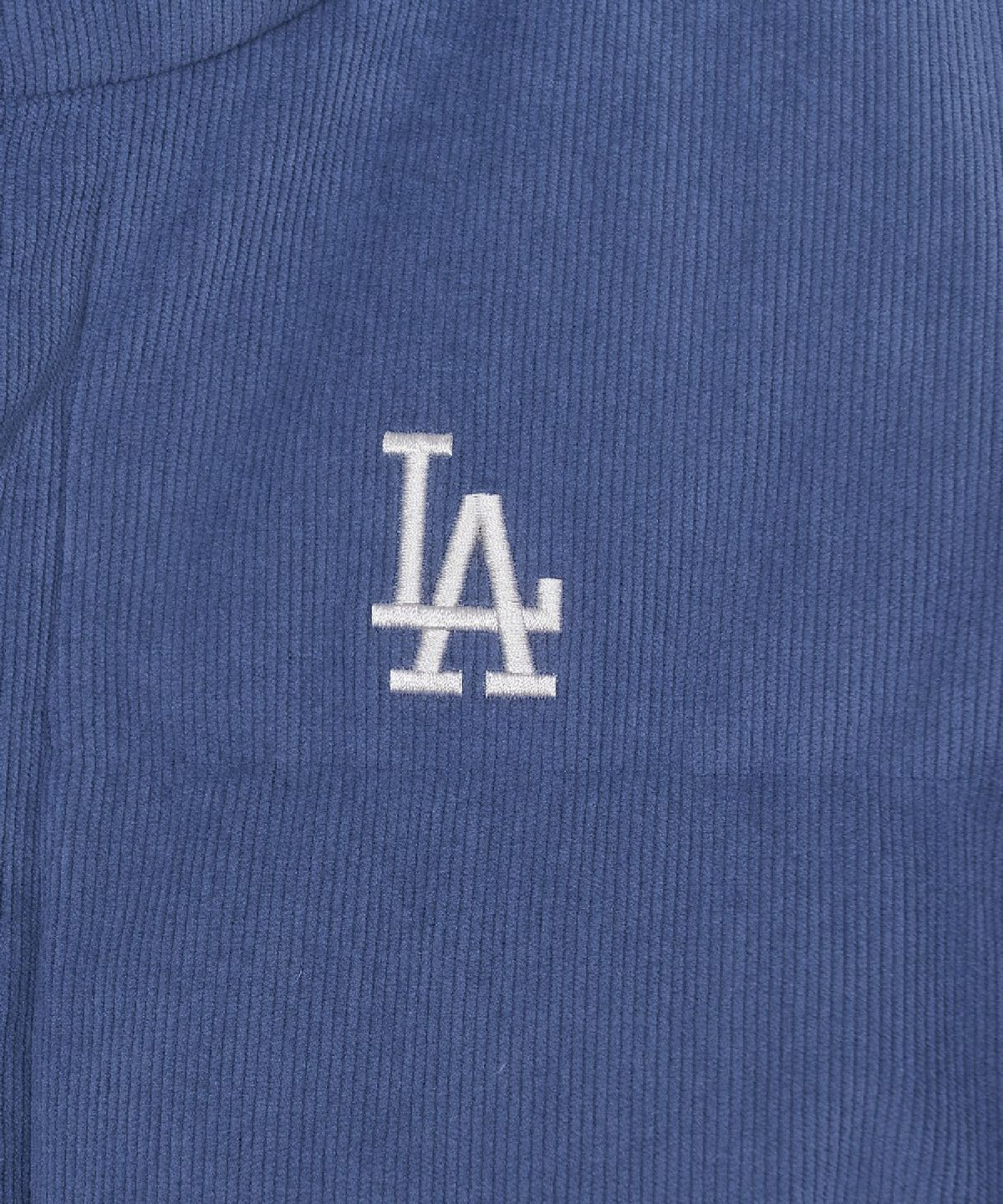 엠엘비(MLB) 여성 코듀로이 크롭패딩 LA (Indigo)