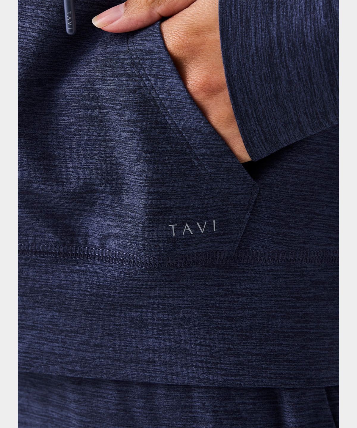 테비(TAVI) 소프트 테크 집업 후디 - 네이비 스페이스 다이