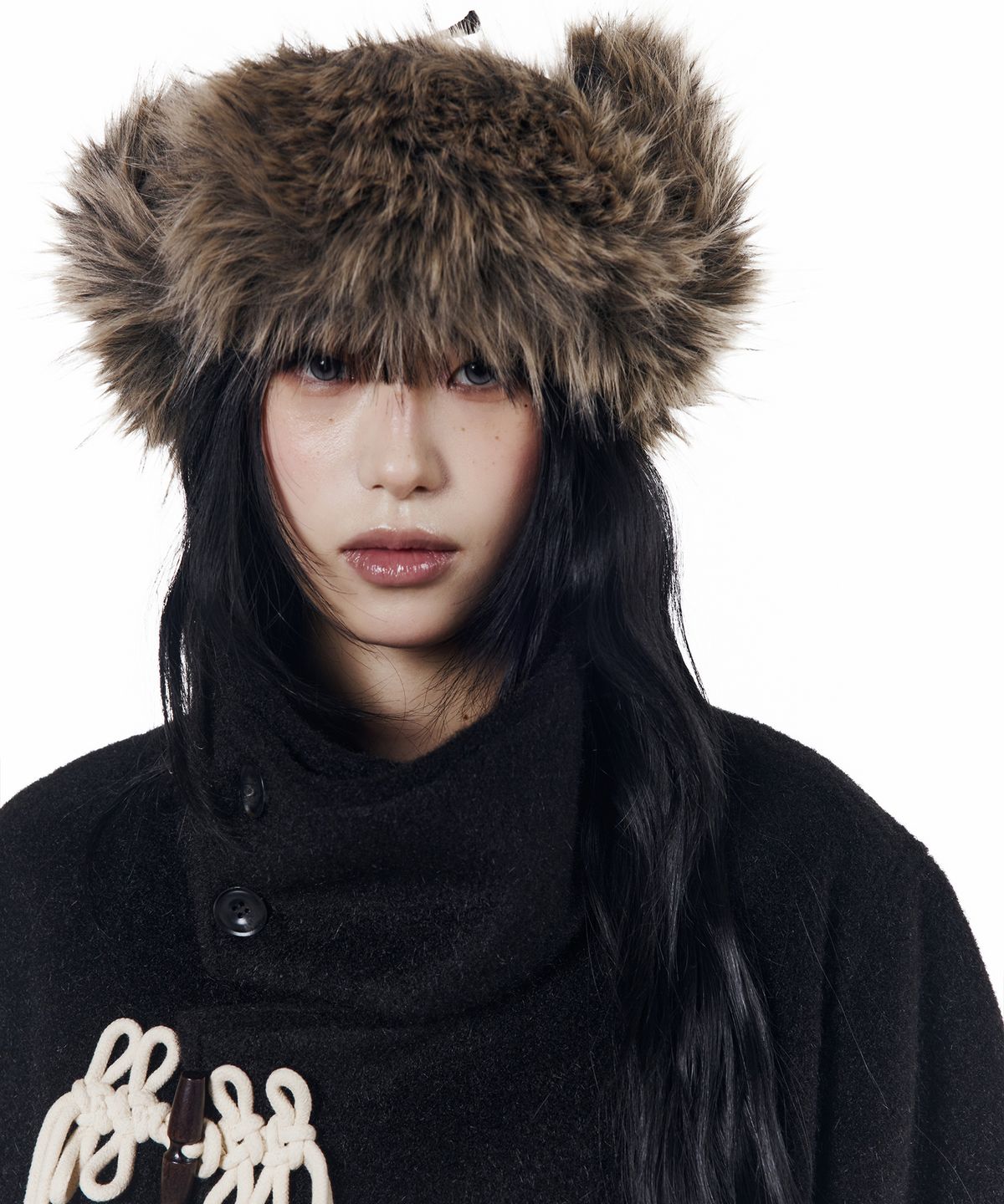 아캄(AAKAM) X Stitch Fur Trapper (Black)
