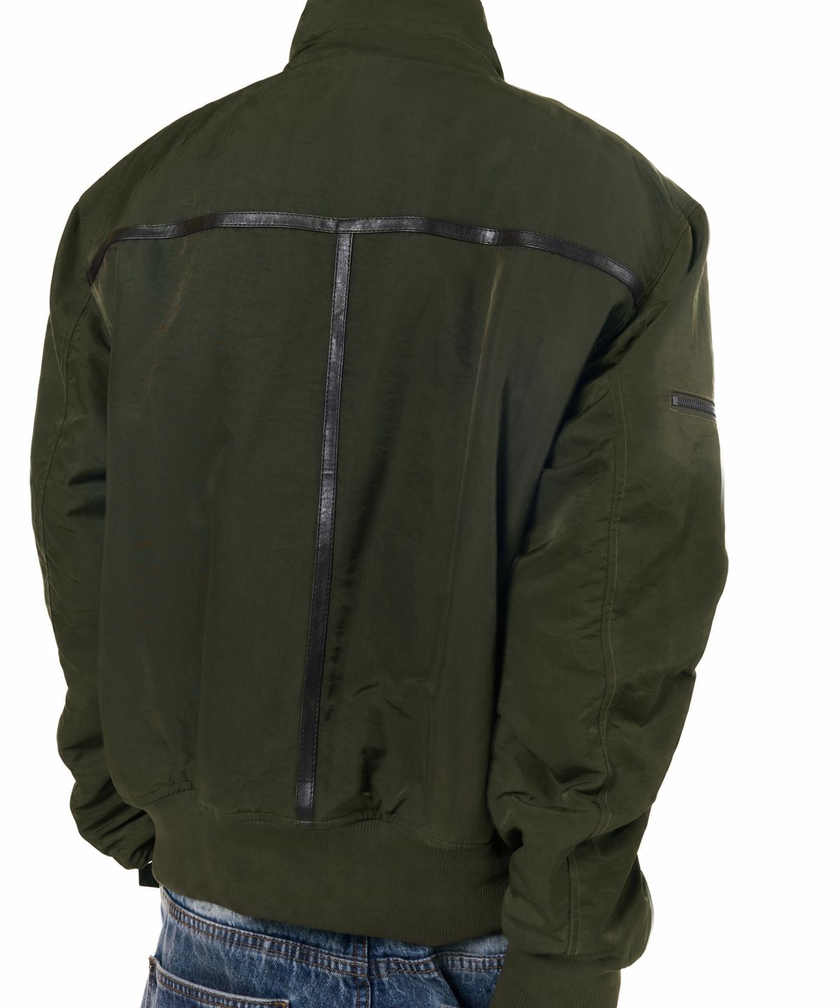 아캄(AAKAM) Tactical Leather Patch Jacket (Khaki)