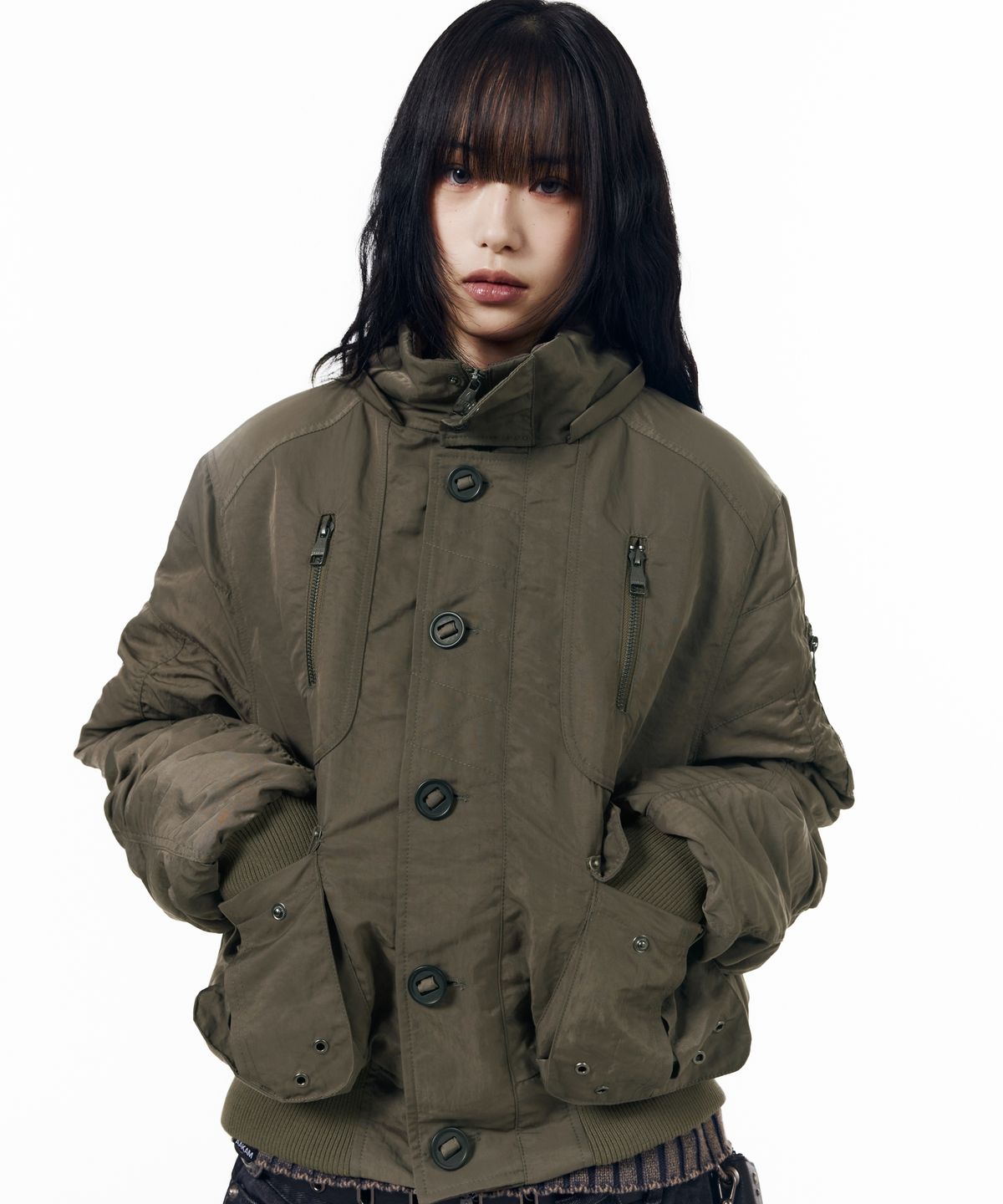 아캄(AAKAM) N2B Shirring Fur Jacket (Taupe)