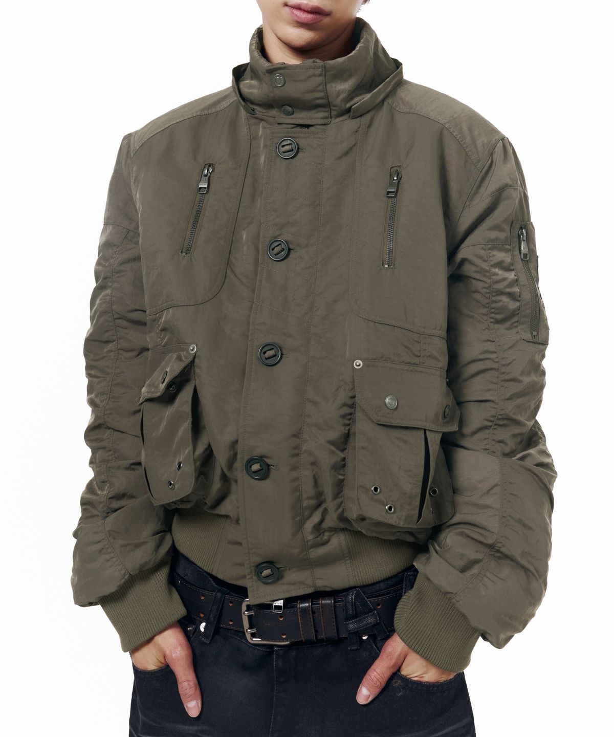 아캄(AAKAM) N2B Shirring Fur Jacket (Taupe)