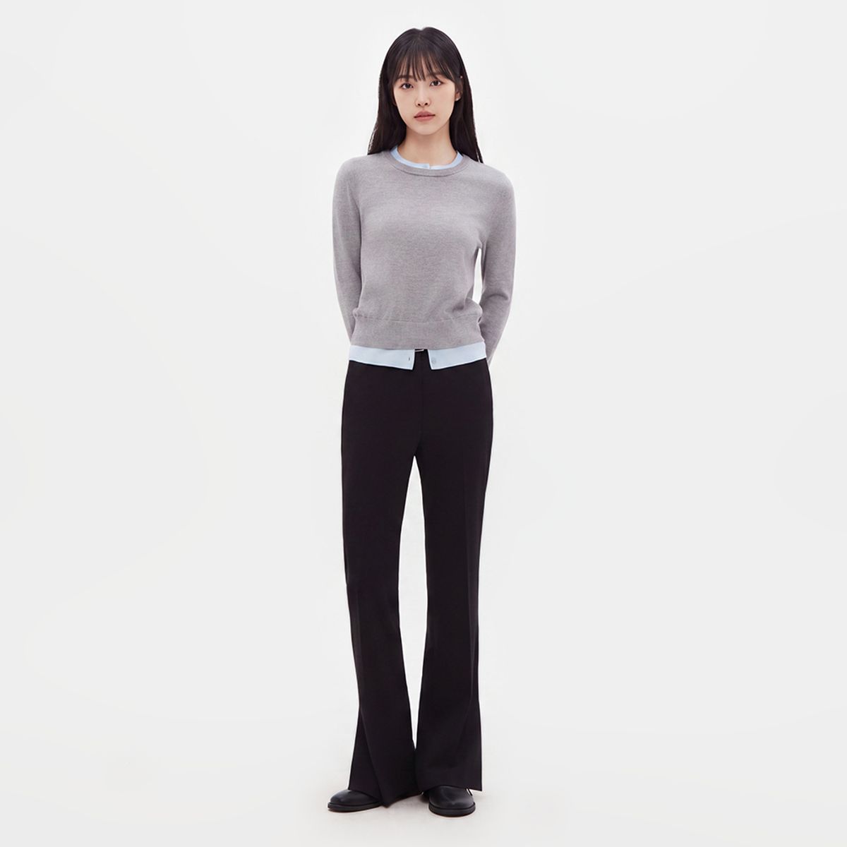 랩(LAP) 슬림 부츠컷 레직기 롱슬랙스 AS3WP864
