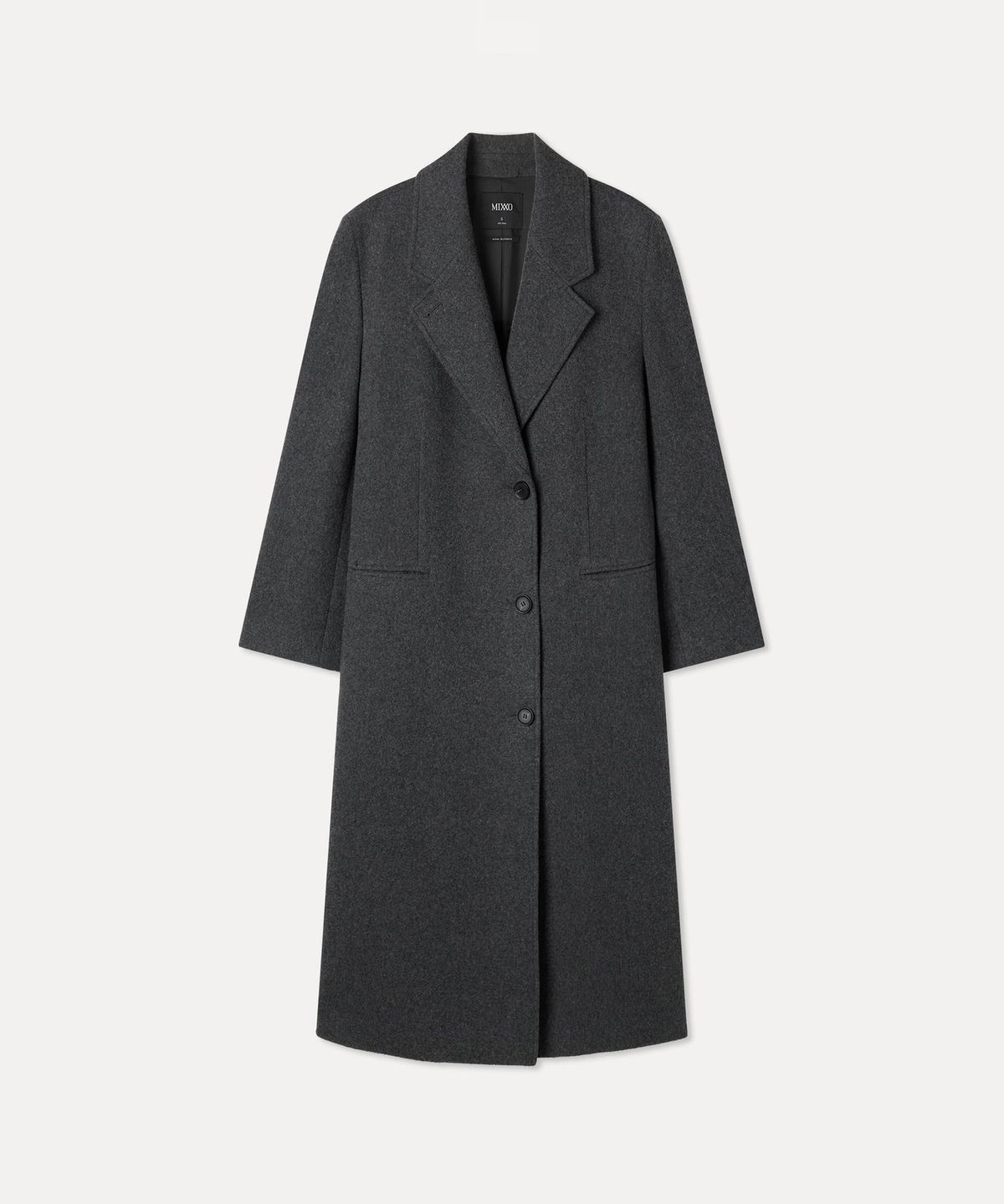 미쏘(MIXXO) 반더블 오버핏 울혼방 롱코트_MIWJHH141C