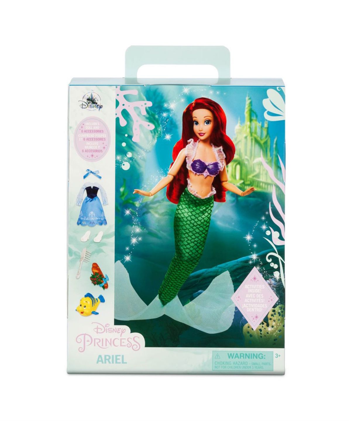 디즈니 스토어(DISNEY STORE) 프린세스 인어공주 에리얼 스토리북 돌 (101Q423U099)