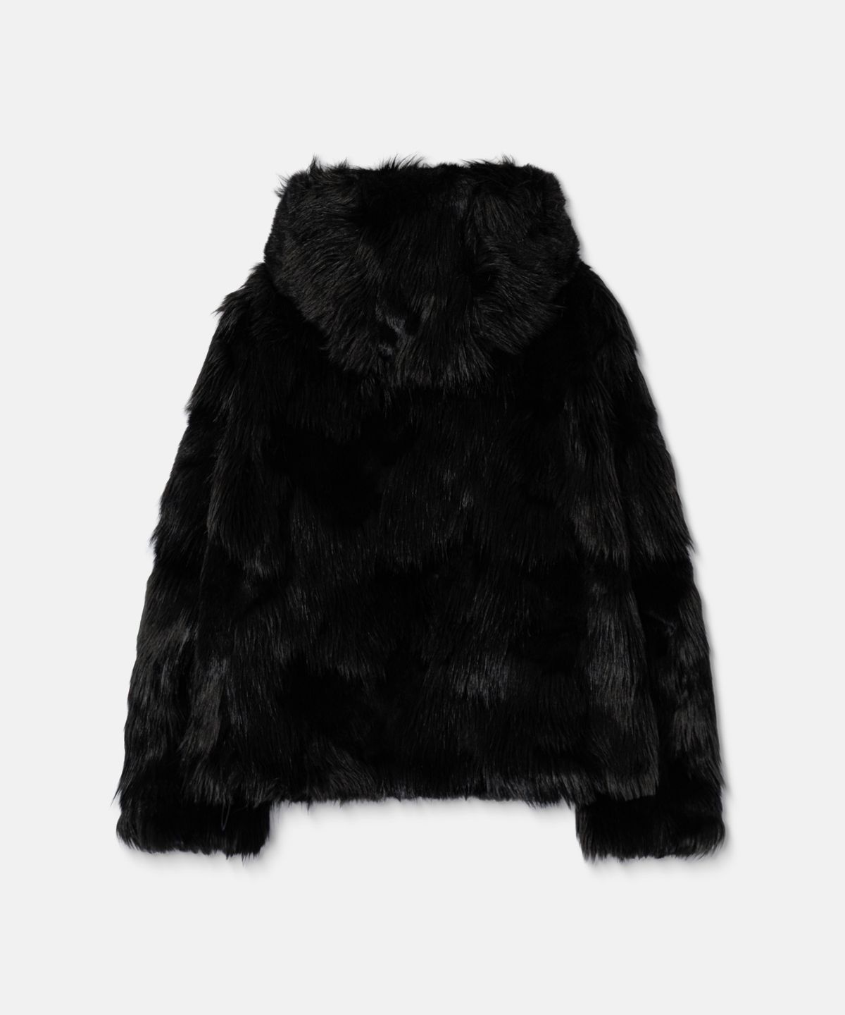 나체(NACHE) REVERSIBLE HOODIE FAUX FUR JACKET NYLON BLACK