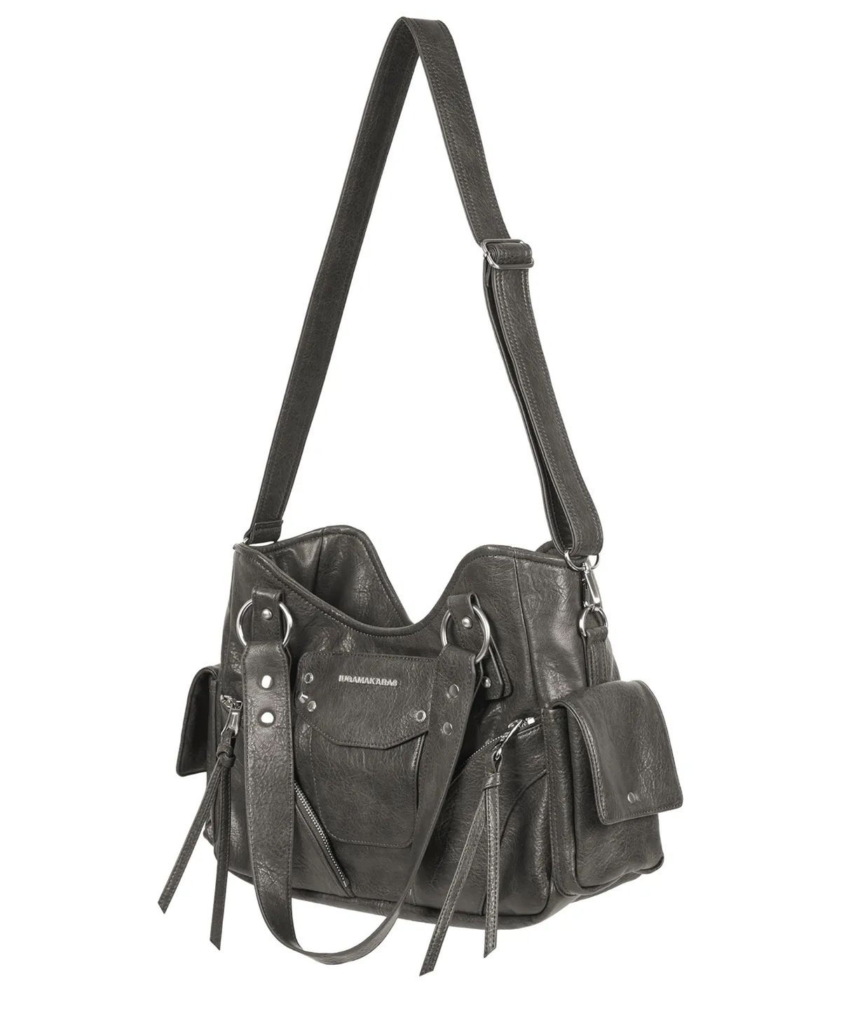 이우가마카라스(IUGAMAKARAS) Studded Leather Shoulder Bag (Silver) - Strap