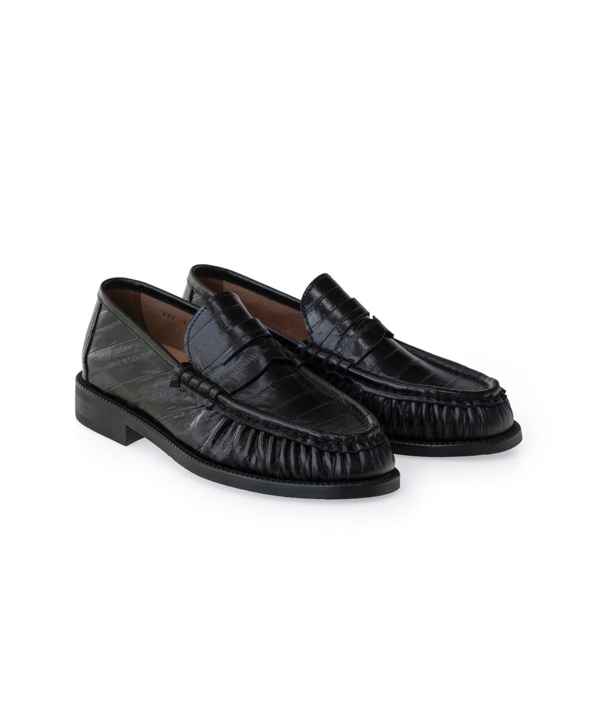 올클래식(ALLCLASSIC) Lune Shirring Loafer #02 [Black eel]